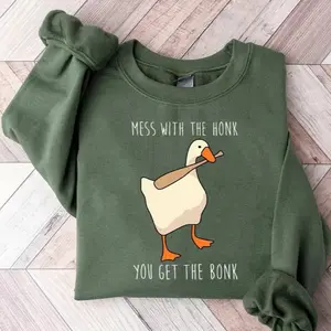 Silly Goose Mess With The Honk You Get The Bonk Sweatshirt, Silly Goose Sweatshirt, Buggy Goose sweatshirt, Summer Shirt