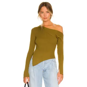 Camila Coelho Shauna Sweater in Olive Green