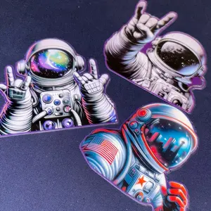 Screwston Space Crew Stickers Astronaut Design Custom Star Colorful Durable Houston TX Cosmos Enthusiast