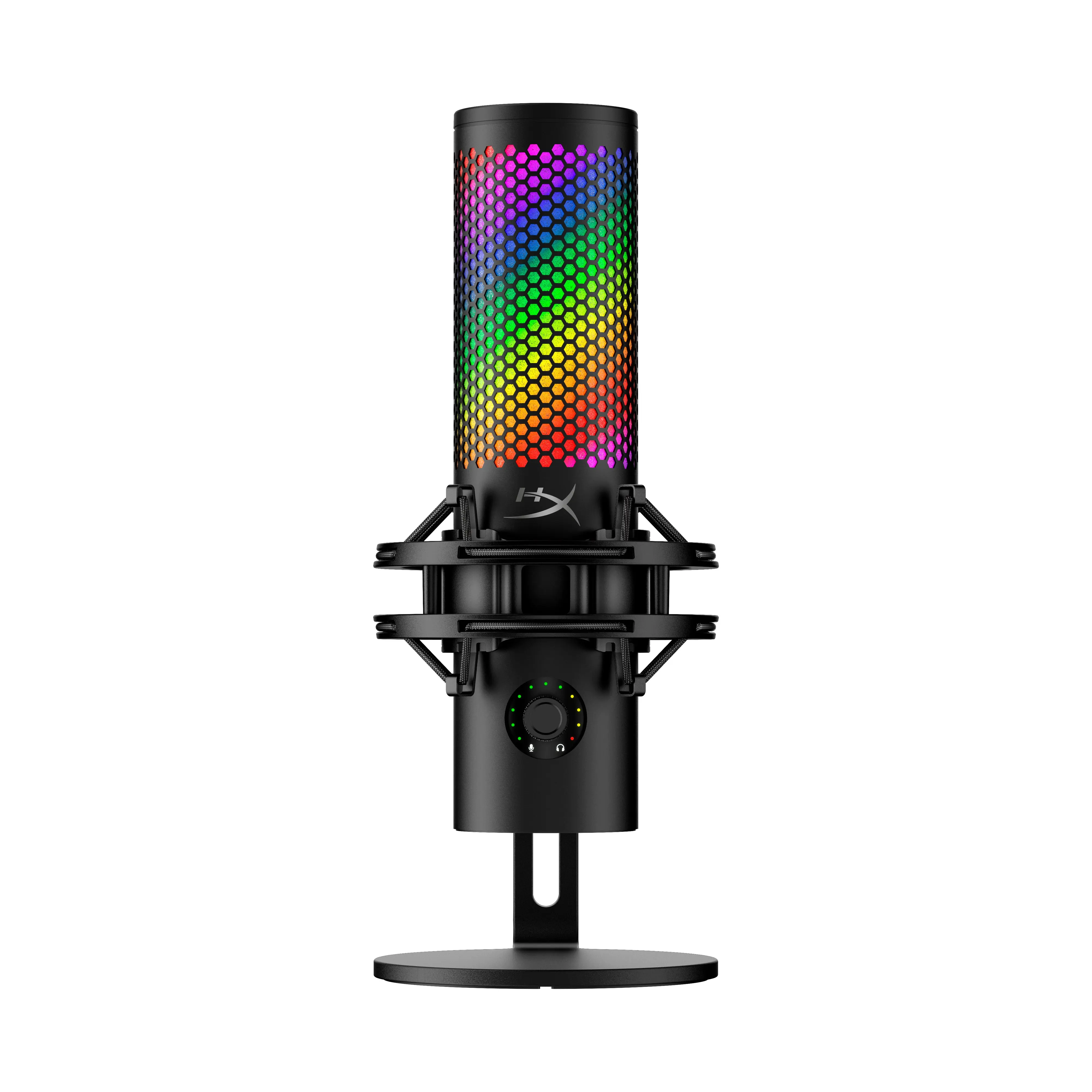HyperX QuadCast 2 S – USB Microphone, with RGB Lighting, Streaming and Podcasting, with On-Board Controls, LED Lighting, Removable Shock Mount, PC, Mac, USB-C