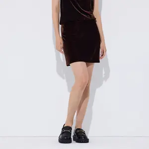 Women's Velvet Mini Pull-On Skirt - Wild Fable Brown S
