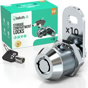 LATCH.IT RV Storage Locks | 10-Pack RV Compartment Locks | 100% Metal RV Locks for Storage Door on Camper or Trailer