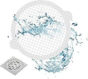 30 Pack Disposable Shower Drain Hair Catcher Mesh Stickers - Peel & Stick Drain Strainers to Prevent Clogs, Strong Waterproof Adhesive, Mess-Free Disposable Drain Covers for Shower & Bathtub