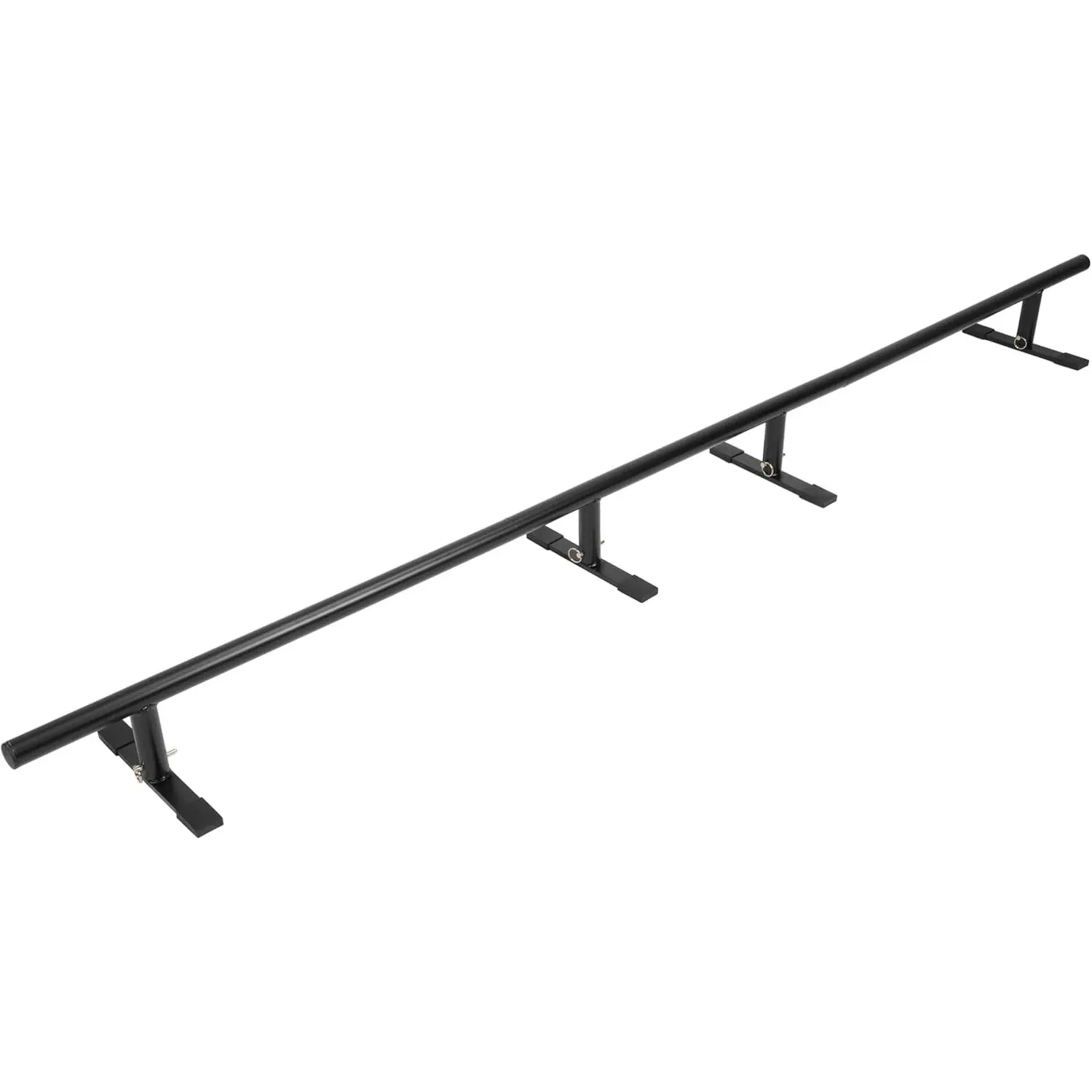 98.8” Round Bar Skate Rail Portable Skateboard Grind Rail Adjustable Height Skate Park Grind Rails for Skateboard, Scooter, Snowboard and Inline Skates Detachable Ramps Rails Steel