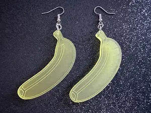 Banana Earrings: Laser Cut Bananas, Fruit, Banana Bunch, Food Earrings, Breakfast, Food Earrings, Best Gifts for Her/Him/Them