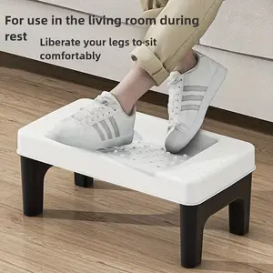 Adjustable Footrest (//blue/), No Assembly Required, Desk Underneath Footstool, Office Chair Foot Rest, Travel Foot Pad