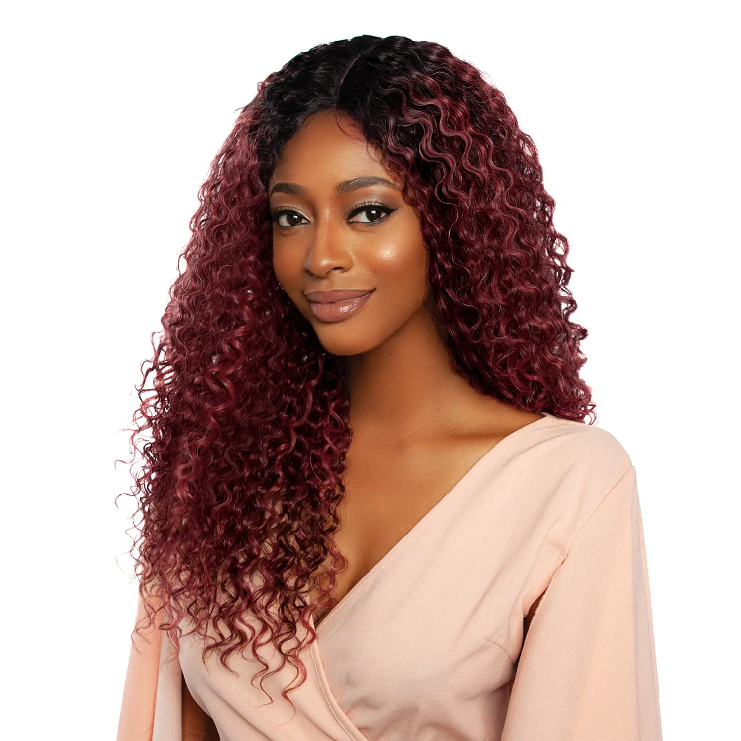 Mane Concept Red Carpet Feisty Synthetic Lace Front Wig, Unisex Wear with 4" Deep Part, HD Transparent Lace, Baby Hairs & Stretch Band Cap