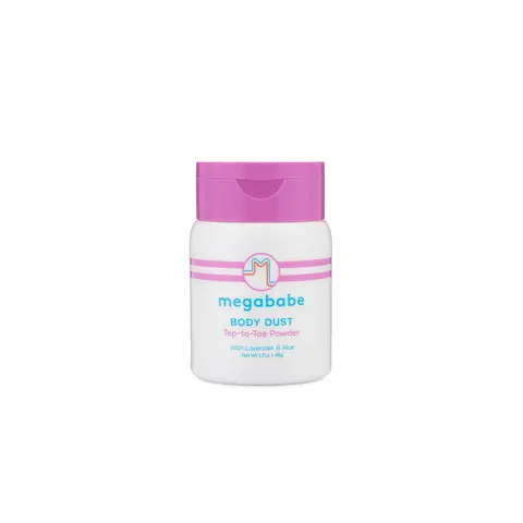 Megababe Sweat Absorbing Mini Body Powder - Body Dust | with Lavender & Aloe | Talc-Free, All Natural | 1.7oz