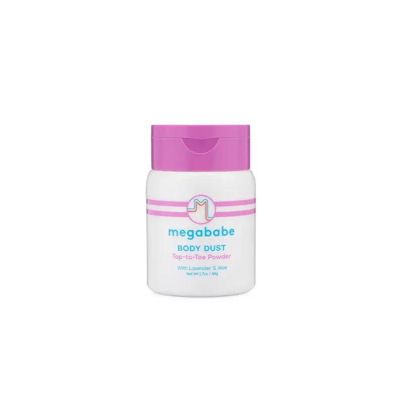 Megababe Sweat Absorbing Mini Body Powder - Body Dust | with Lavender & Aloe | Talc-Free, All Natural | 1.7oz