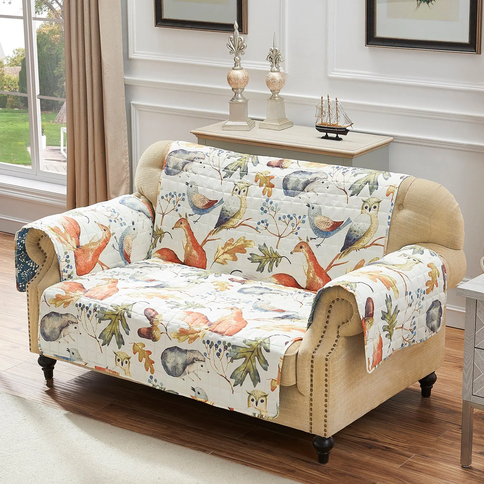 Greenland Home Willow Multi Loveseat, 103x76 Inches