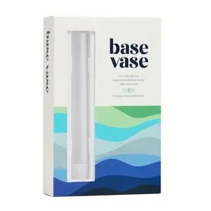 Base Vase 3-Pack Sea Glass Edition (Frosted) - The Bud Vase That Fits in Taper Candle Holders | Create Floral Arrangements for Tablescapes, Centerpieces, Weddings and Home Decor