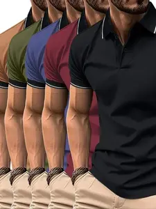 MagnaMan Men's Multi-Pack Premium Cotton Blend Fitted Polo Shirts - Menswear Short-Sleeve Men’s Shirts, Slim Fit Apparel, Plain, Breathable, Soft, Everyday Casual Wear, Ideal Father’s Day Gift, Runs Small - Recommend Sizing Up 1 Size,summervibes