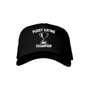 Pussy Eating Champion Black Trucker Hat