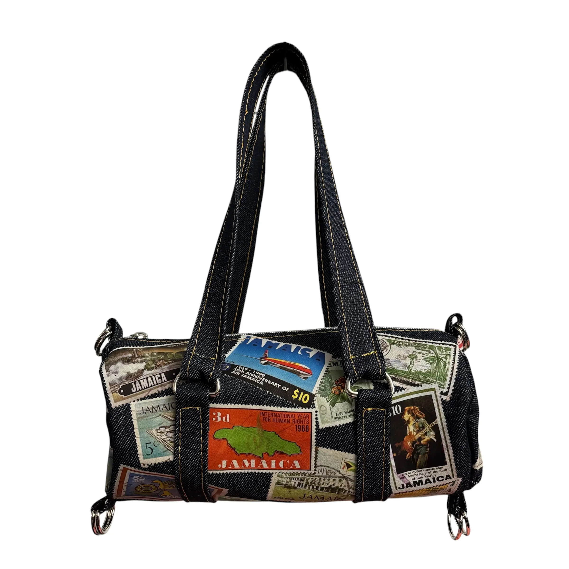 Handbag - Denim Jamaica Vintage Postage Mini Duffle