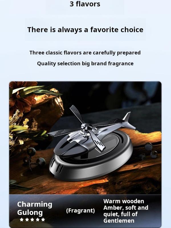 Solar-Powered Car Fragrance Diffuser — Sunlight-powered, no charging needed. Eco-friendly and energy-efficient, it naturally releases lasting fragrance to keep your car fresh, accompanying every journey with pleasant scent.