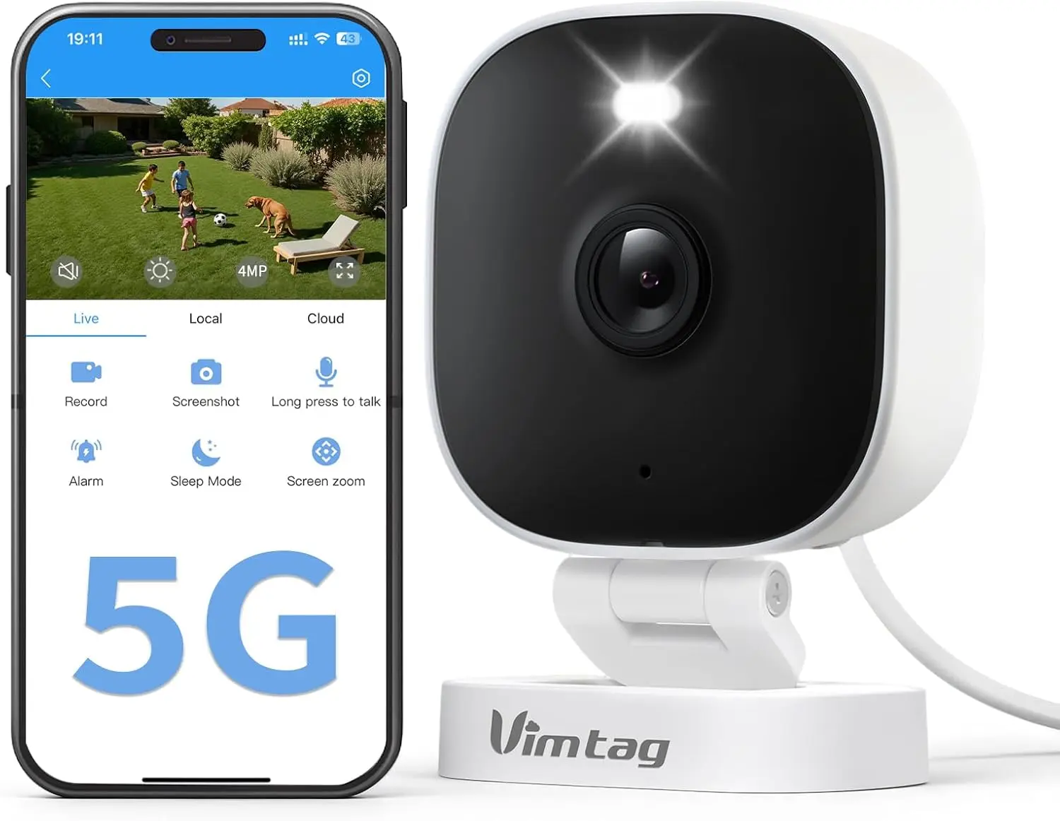 Security Camera Outdoor Indoor, 2.5K Cameras for Home Security Pet/Dog, Color Night Vision, Baby Monitor, Motion Activated Spotlight/Siren, IP66,2-Way Audio, Cloud/512G TF Card Storage,Plug-in
