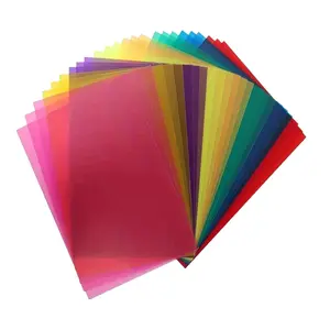 A4 Transparent Colored Plastic Sheet PVC Waterproof Color Filter Sheet 0.3mm Thickness DIY Handmade Material Building Model