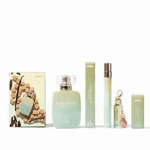 PUREAMOR Women's Vanilla Bean V2 Pheromone EDP - Dessert-Rich Vanilla Perfumes for Women with Warm Gourmand Brown Sugar, Tonka Bean & Estratetraenol Notes, Magnetic Sweetness Scented Aroma Perfume (2ml/12ml/30ml) Aromatic Scent