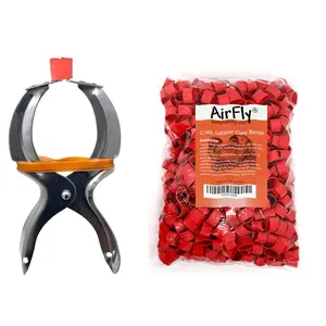AirFly Crab, Lobster Claw Rubber Bands, Protect Lobsters & Crabs, Cook Safe FDA-Compliant Silicone, Made in USA - 600 pcs - Binder&Red Bag