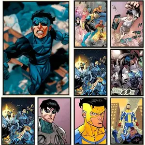 1pc Wall Arts Posters  Game Invincible Poster Art Wall Mural Decoration Game Room Decoration Gift Kawaii HD Painting Cat Car Frameless