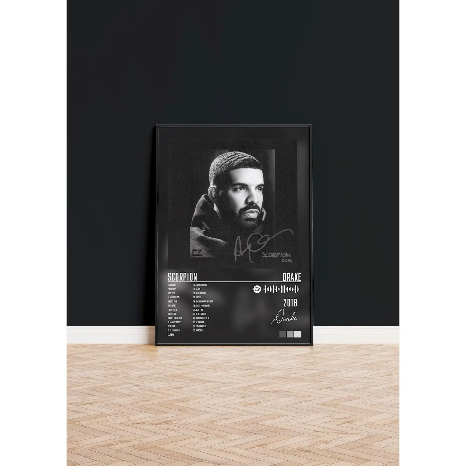Drake BUNDLE Poster, Album Poster, note: Drake Poster has no frame (Frame Not Included) (No Frame)