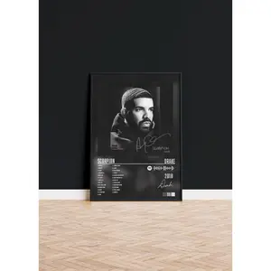 Drake BUNDLE Poster, Album Poster, note: Drake Poster has no frame (Frame Not Included) (No Frame)