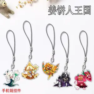 Cute Cookie Chibis Keychains for Accessories Bag Shadow Milk Pure Vanilla Mystic Flour Candy Apple Keyrings Jewelry Game Gifts