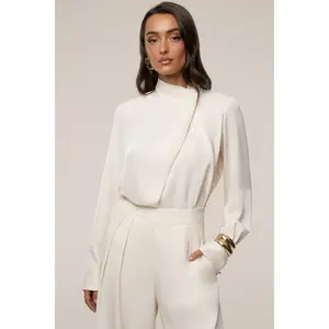 Buttercream Alexa Satin Blouse