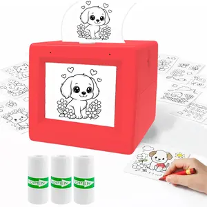 Ai Mini Printer with Display, Smart Voice Sticker Printer for Photos, Scrapbooks, Notes, Home, School, Office, DIY Creative Use, Sticky Label