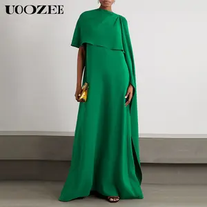 Loose Asymmetric Solid Color Maxi Dresses