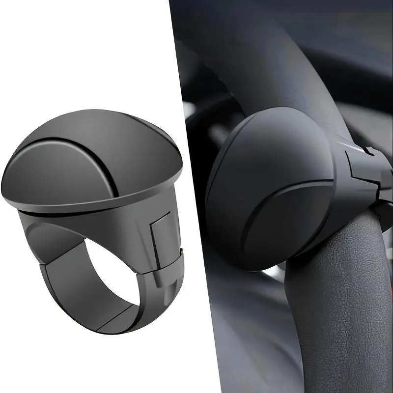 2026 New 360° Smooth Rotation Easy-Grip Silicone Steering Wheel Knob with One-Hand Operation, Built-in Metal Bearing & Non-Slip Grip