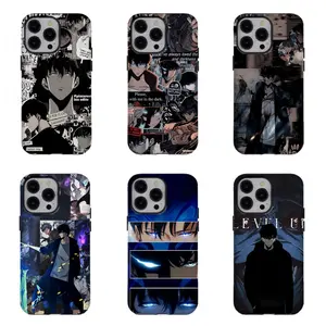 Trendy Anime Solo Leveling Phone Case Sung Jin-Woo Manga Collage Phone Case Compatible for iPhone 17 Promax 16 15 14 13 12 11 and for Samsung S21-S25 Perfect Gift for Anime Fans Her/Him