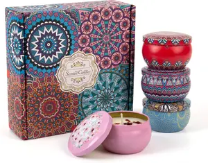 4PCS Scented Candles Set，For Women  Fragrances Candles Gifts Set Natural Soy Wax Aromatherapy Cozy Candles Women Gift,Birthday Valentines Gifts for her Mother's Day Anniversary Christmas，4 Packs