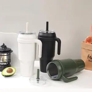 50oz Large Capacity Stainless Steel Insulated Mug with Handle Portable Car Cup Office Travel Tumbler for Hot Cold Drinks