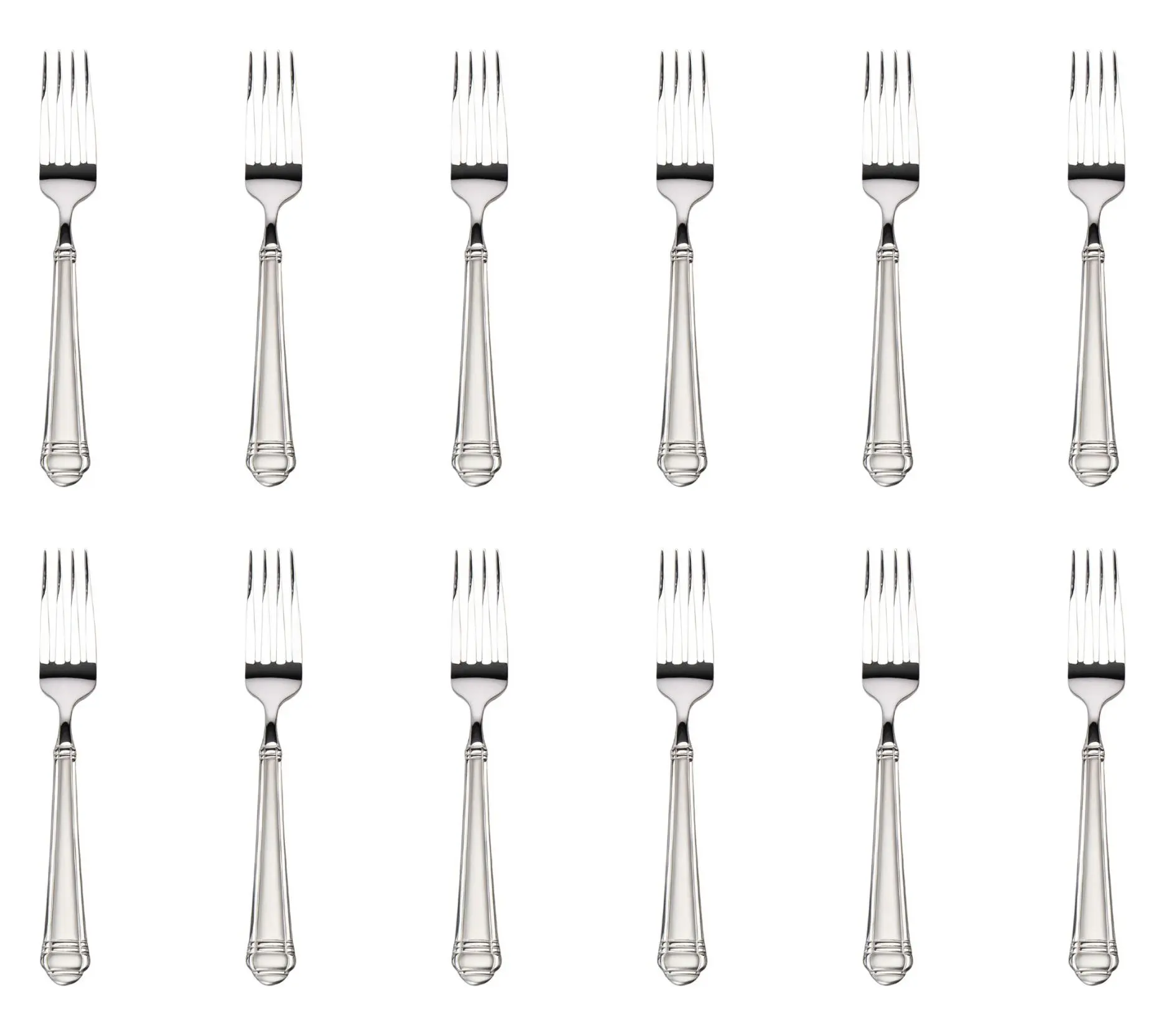 Godinger Set of 12 Crete Sandblast 18/0 SS Salad Forks Godinger Set of 12 Crete Sandblast 18/0 SS Salad Forks