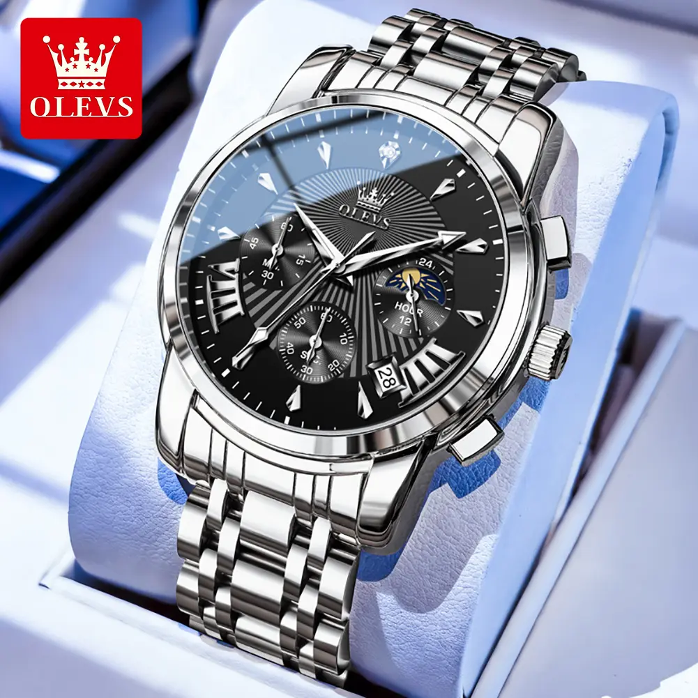 Teen & Men’s Cool Sporty Analog Quartz Watch, Chronograph Function, Luminous Hands, 3ATM Daily Splash Resistant Fashion Wristwatch