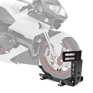 Motorcycle Front Rear Wheel Stop Chock Stand w/ Mounting Kit 3000lbs Tire Rack