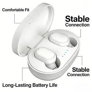 Fourth Generation A6s Wireless In-Ear Headphones, Bluetooth-compatible Compatible, Includes Charging Case, Ideal for Music and Calls