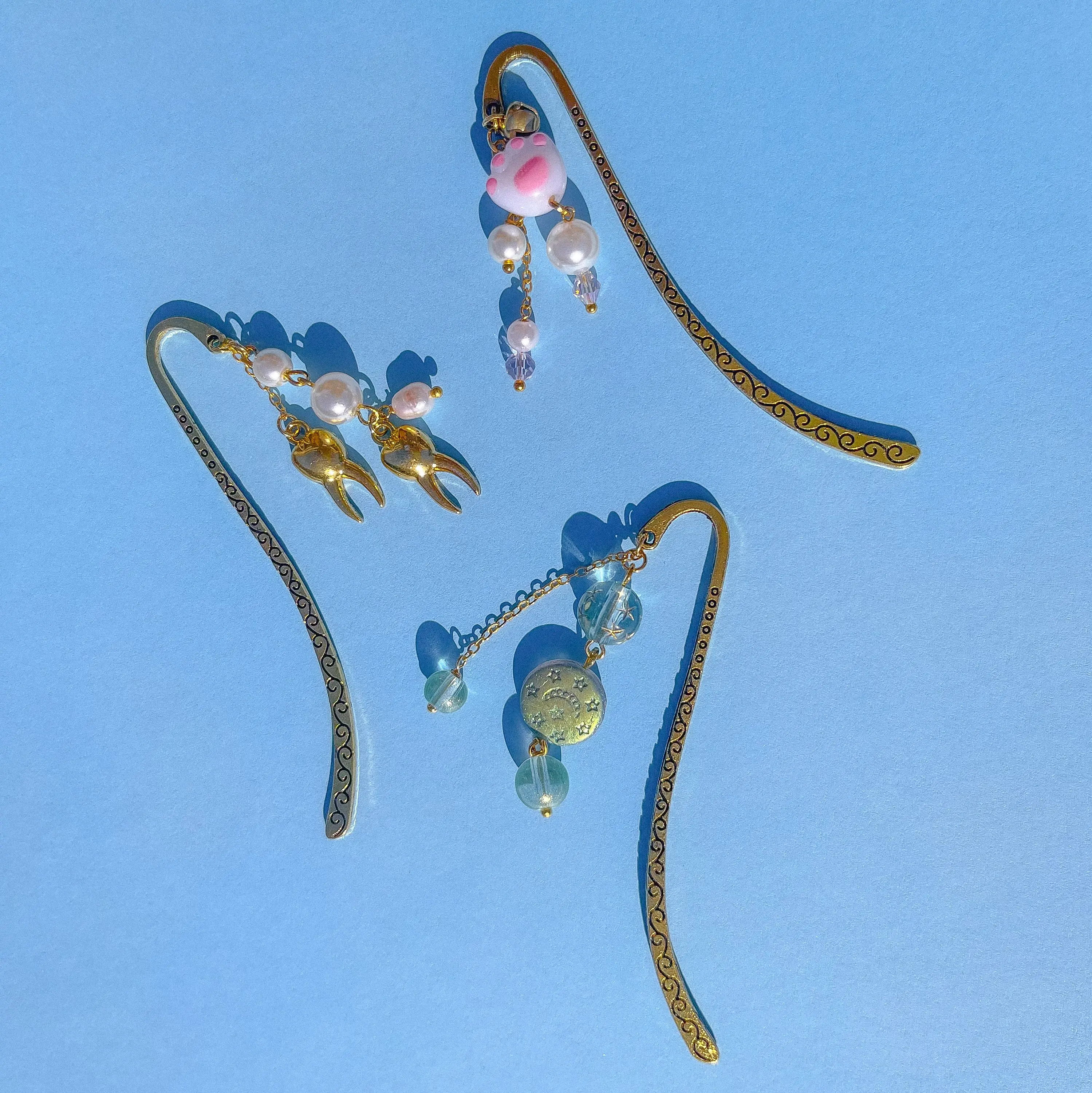 Gold Swirly Bookmarks