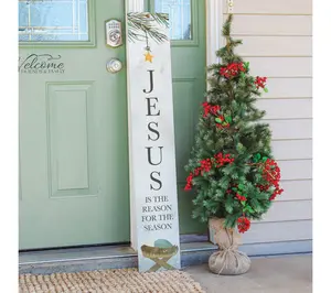 Sincere Surroundings 47" Jesus Is The Reason Porch Board