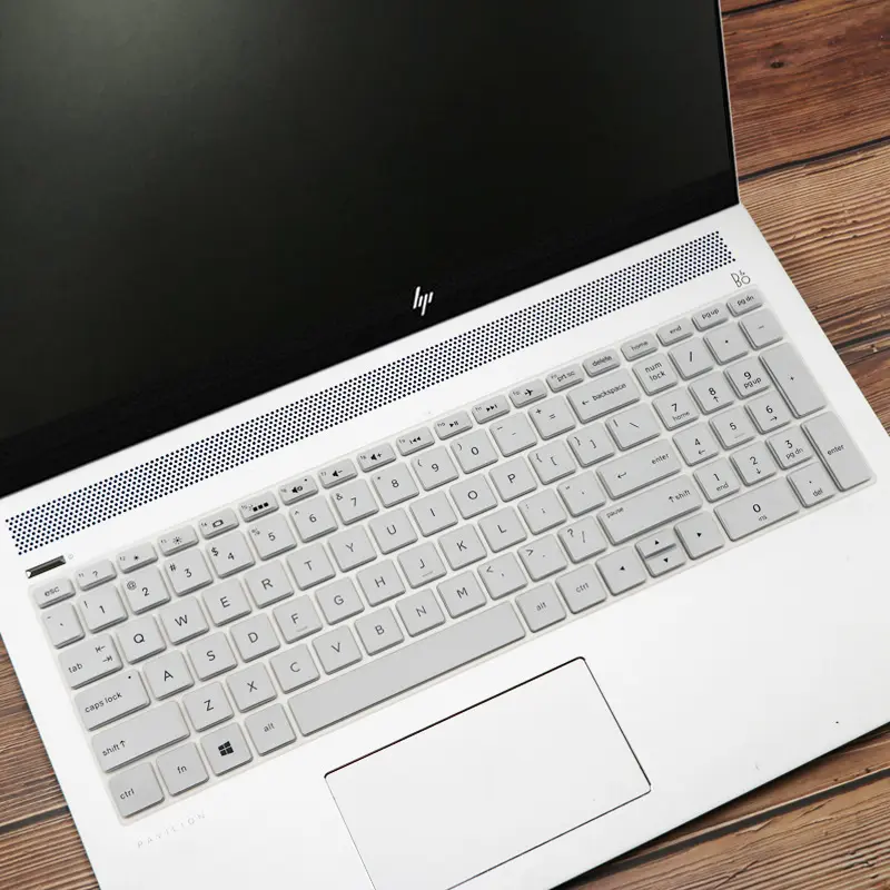 15.6" Size Silicone Laptop Keyboard Cover, Spill-Proof Thin-Fit Protector for HP Pavilion Gaming & Light Shadow Series Gamers