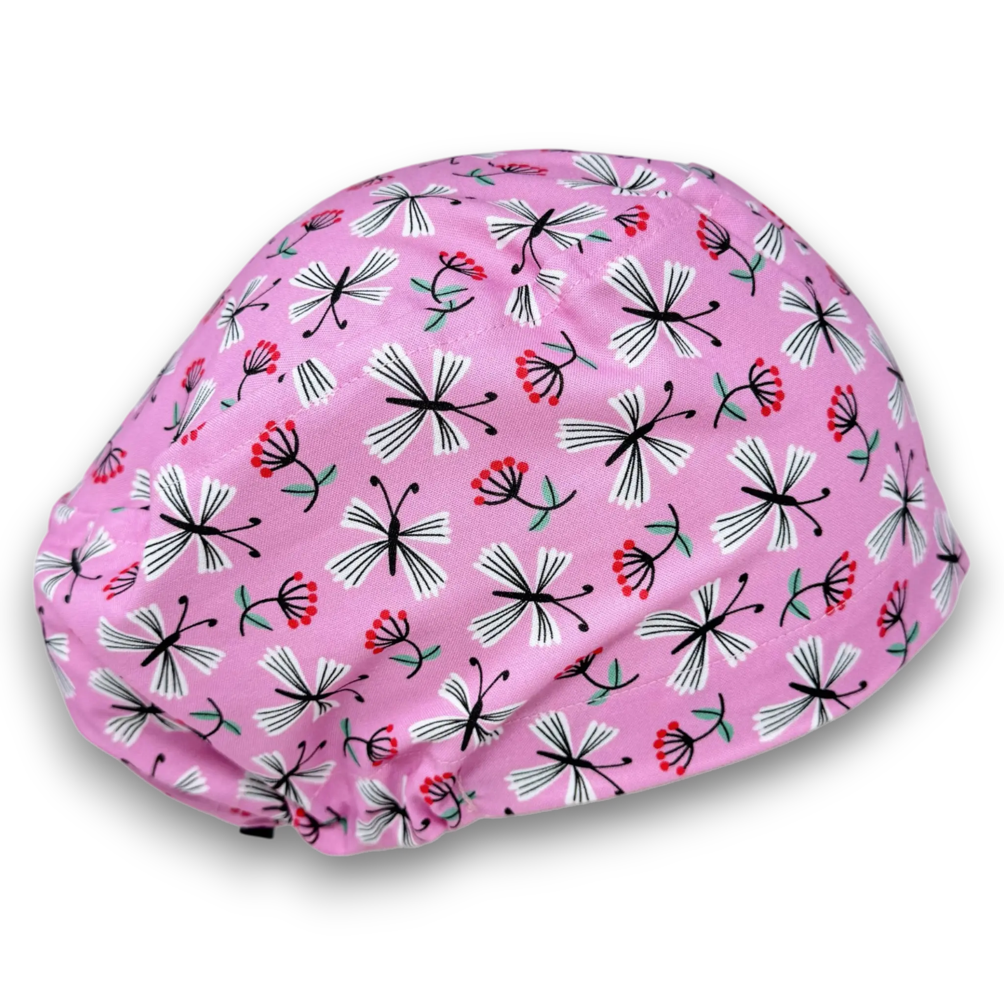 Charmingly Cheerful Euro Scrub Cap for Women with Satin Lined Option by Paradise Caps.