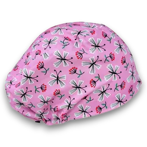 Charmingly Cheerful Euro Scrub Cap for Women with Satin Lined Option by Paradise Caps.