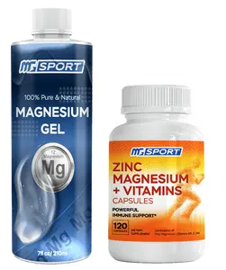 Magnesium with Zinc Supplement and Transdermal Magnesium Gel for Leg Cramps