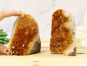 Natures Artifacts Inc - Polished Citrine Cluster Stand Up Xtra Quality Crystal Décor: Mini