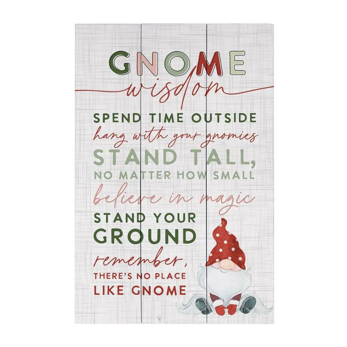 Sincere Surroundings 16" Gnome Wisdom, Rustic Pallet