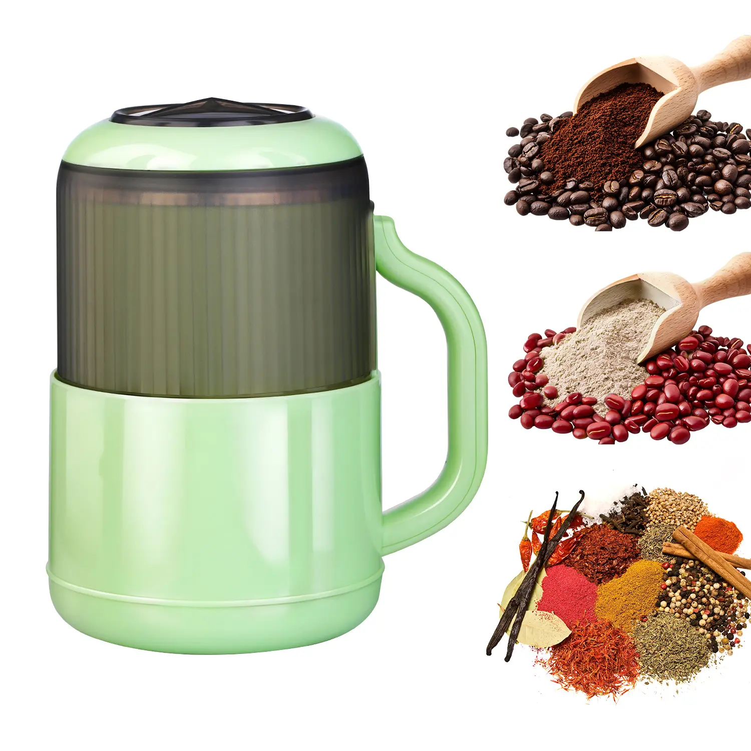 Multifunctional Wet-Dry Grinder Crusher Machine - Home Food Processor, Bean Grinders, Multifunctional Kitchen Appliances for Grains, Spices, Coffee, Juice, Baby Food, Nutritious Shakes - Ideal Kitchen Gadget Gift