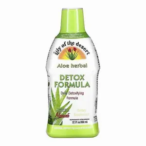 Aloe Vera Herbal Detox Formula - Aloe Vera Juice with Milk Thistle, Slippery Elm, Burdock Root, Dandelion Root, and Echinacea for Liver - Beverage Tea