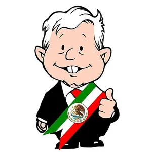 AMLO LOPEZ OBRADOR AMLITO PRESIDENTE STICKER VINYL CAR BUMPER DECAL 5.5-INCH