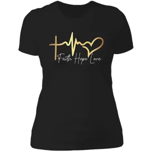 Faith hope love Ladies' Boyfriend T-Shirt